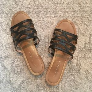 Kelly & Katie • black slide sandals